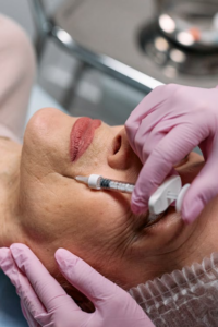 Professional anti-wrinkle injection treatment performed in a modern aesthetic clinic